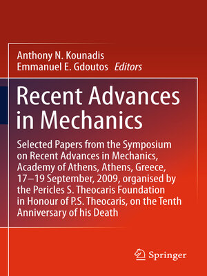 cover image of Recent Advances in Mechanics